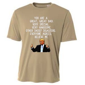 Funny Donald Trump Fathers Day Gag Gift Conservative Dad Cooling Performance Crew T-Shirt