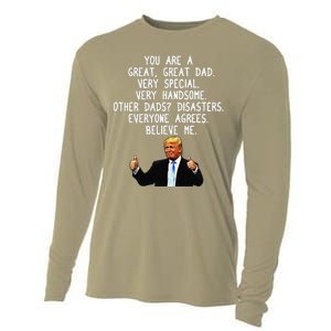 Funny Donald Trump Fathers Day Gag Gift Conservative Dad Cooling Performance Long Sleeve Crew