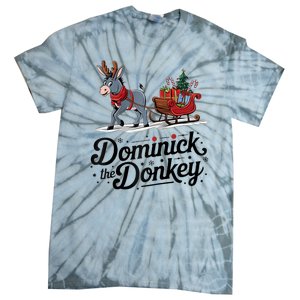 Funny Dominick The Donkey Christmas Sleigh Holiday Funny Tie-Dye T-Shirt