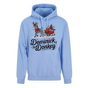 Funny Dominick The Donkey Christmas Sleigh Holiday Funny Unisex Surf Hoodie