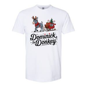 Funny Dominick The Donkey Christmas Sleigh Holiday Funny Softstyle CVC T-Shirt