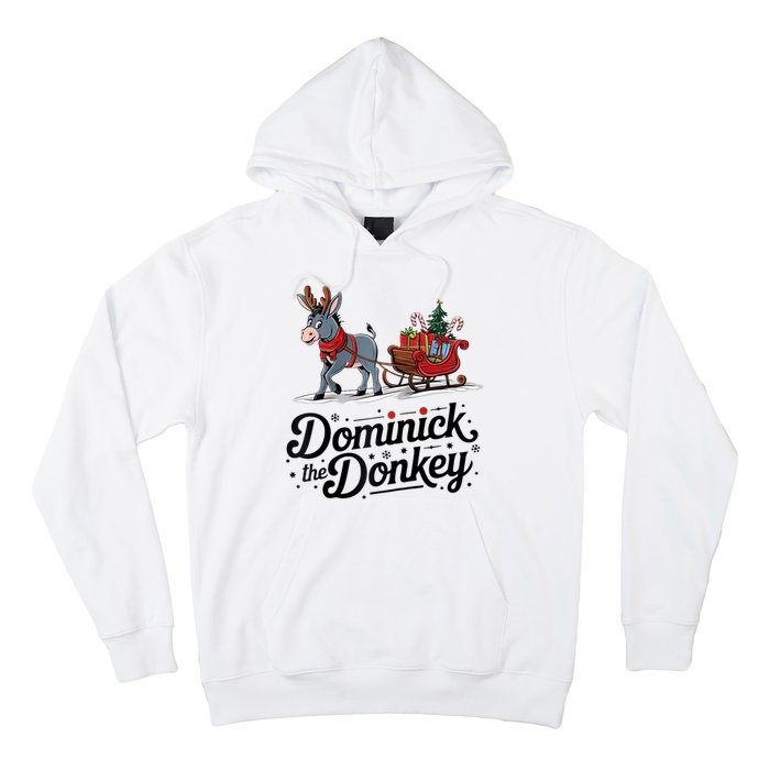 Funny Dominick The Donkey Christmas Sleigh Holiday Funny Hoodie