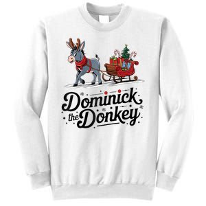 Funny Dominick The Donkey Christmas Sleigh Holiday Funny Sweatshirt