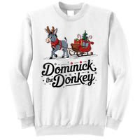 Funny Dominick The Donkey Christmas Sleigh Holiday Funny Sweatshirt