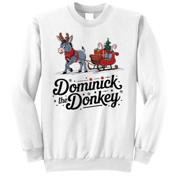 Funny Dominick The Donkey Christmas Sleigh Holiday Funny Sweatshirt