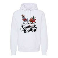 Funny Dominick The Donkey Christmas Sleigh Holiday Funny Premium Hoodie