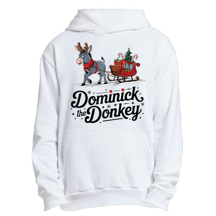 Funny Dominick The Donkey Christmas Sleigh Holiday Funny Urban Pullover Hoodie