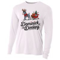 Funny Dominick The Donkey Christmas Sleigh Holiday Funny Cooling Performance Long Sleeve Crew