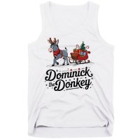 Funny Dominick The Donkey Christmas Sleigh Holiday Funny Tank Top