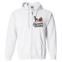 Funny Dominick The Donkey Christmas Sleigh Holiday Funny Full Zip Hoodie