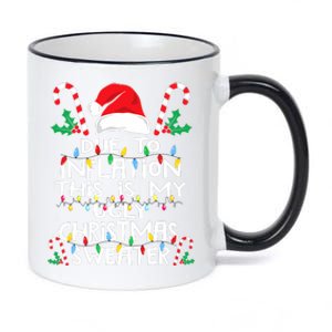 Funny Due to Inflation Ugly Christmas Sweaters 11oz Black Color Changing Mug