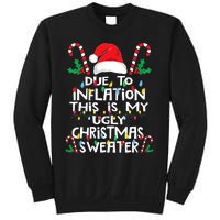 Funny Due to Inflation Ugly Christmas Sweaters Sweatshirt