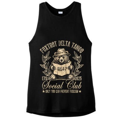 Foxtrot Delta Tango Social Club Only You Can Prevent Fascism  Ladies PosiCharge Tri-Blend Wicking Tank