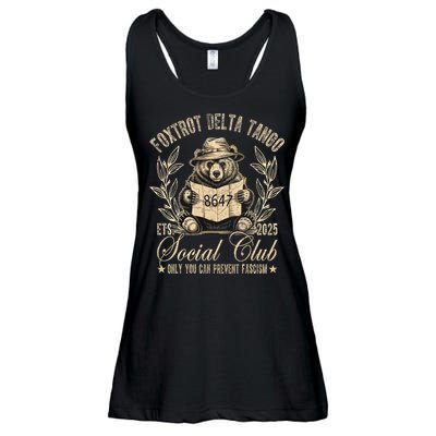 Foxtrot Delta Tango Social Club Only You Can Prevent Fascism  Ladies Essential Flowy Tank