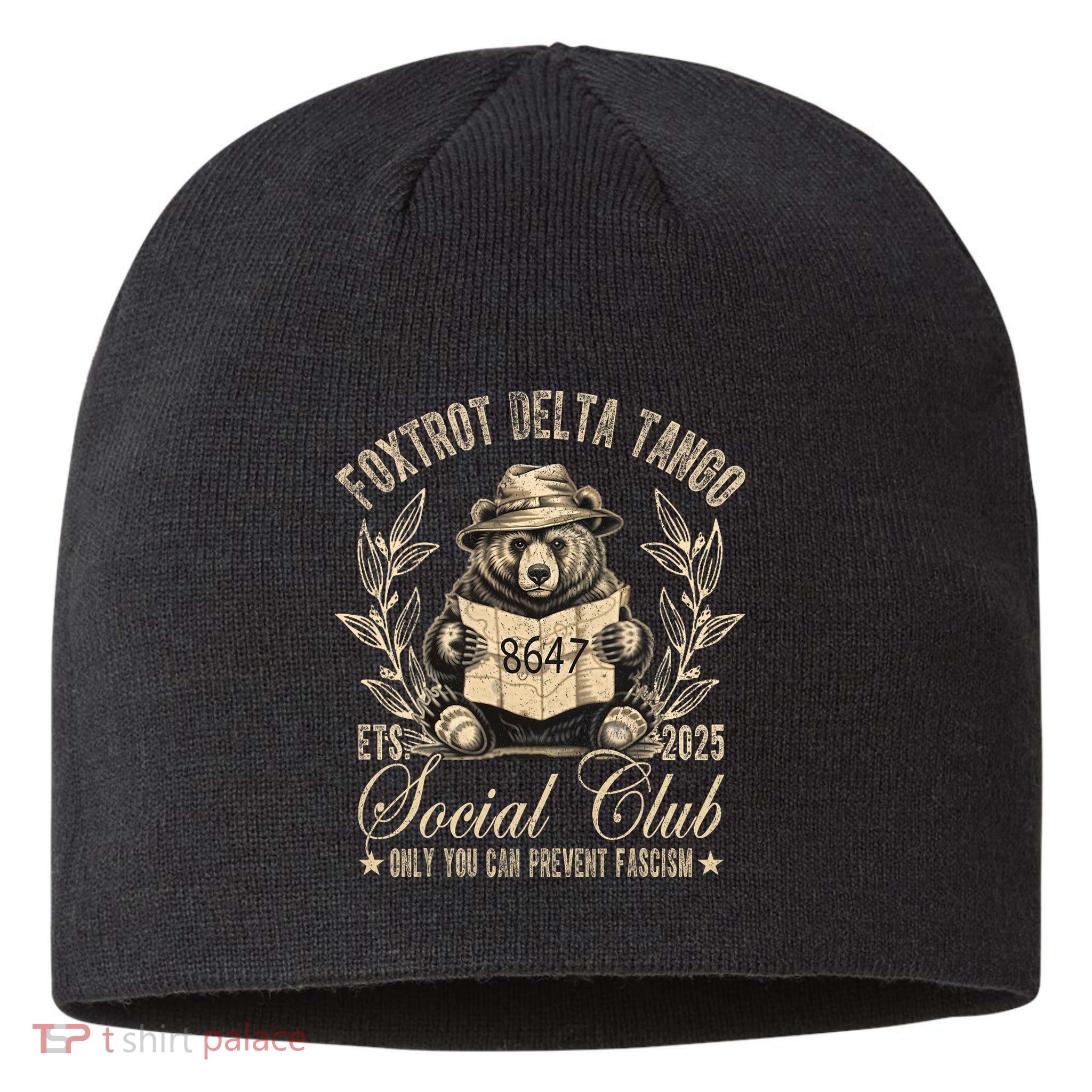 Foxtrot Delta Tango Social Club Only You Can Prevent Fascism  Sustainable Beanie