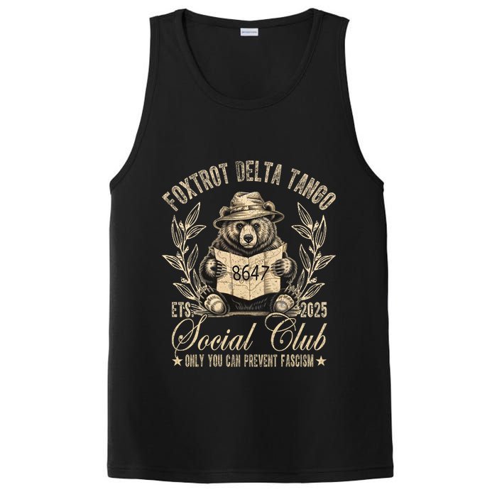 Foxtrot Delta Tango Social Club Only You Can Prevent Fascism  PosiCharge Competitor Tank