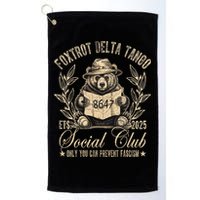 Foxtrot Delta Tango Social Club Only You Can Prevent Fascism  Golf Towel