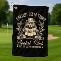 Foxtrot Delta Tango Social Club Only You Can Prevent Fascism  Golf Towel