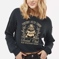 Foxtrot Delta Tango Social Club Only You Can Prevent Fascism  Cropped Pullover Crew