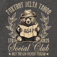 Foxtrot Delta Tango Social Club Only You Can Prevent Fascism  Vector Backpack