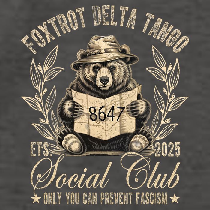 Foxtrot Delta Tango Social Club Only You Can Prevent Fascism  Vector Backpack