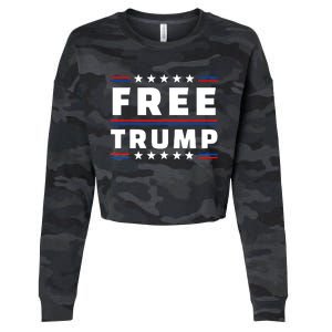 Free Donald Trump Republican Support Cropped Pullover Crew