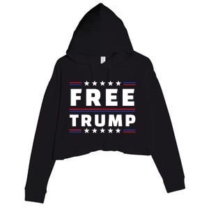 Free Donald Trump Republican Support Crop Fleece Hoodie