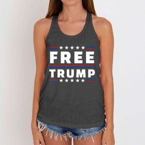 Free Donald Trump Republican Support Women's Knotted Racerback Tank