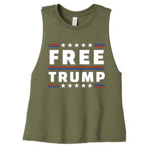 Free Donald Trump Republican Support Women's Racerback Cropped Tank