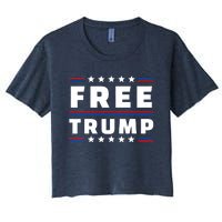 Free Donald Trump Republican Support Women's Crop Top Tee