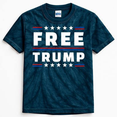 Free Donald Trump Republican Support Kids Tie-Dye T-Shirt