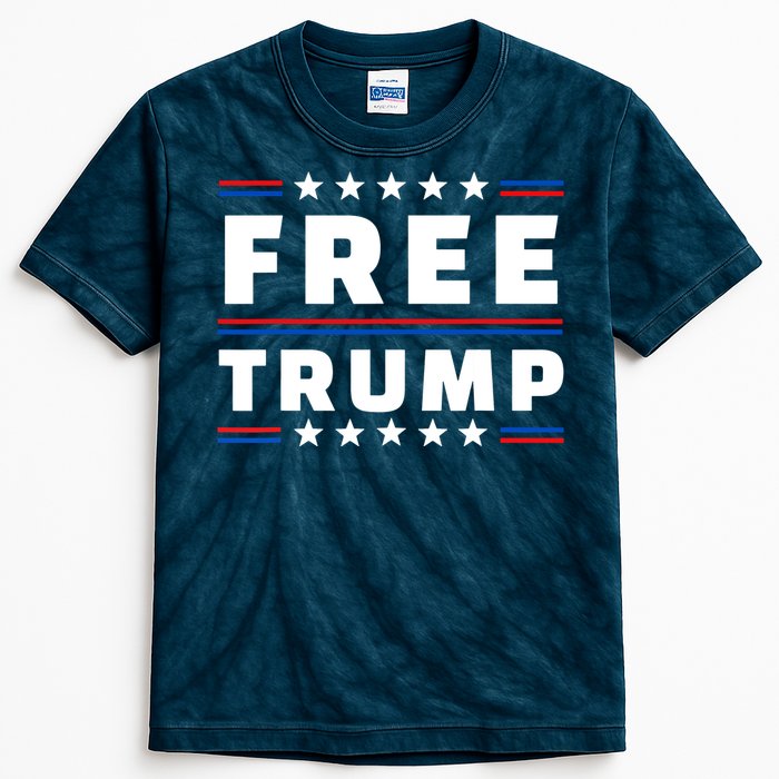 Free Donald Trump Republican Support Kids Tie-Dye T-Shirt