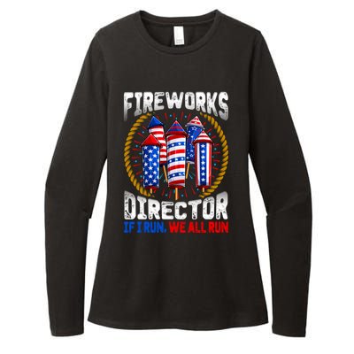 Firework Director Technician I Run You Run 4th Of July Gift Womens CVC Long Sleeve Shirt