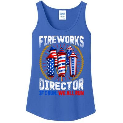 Firework Director Technician I Run You Run 4th Of July Gift Ladies Essential Tank