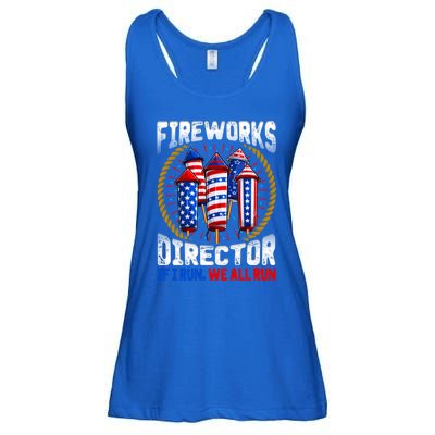 Firework Director Technician I Run You Run 4th Of July Gift Ladies Essential Flowy Tank