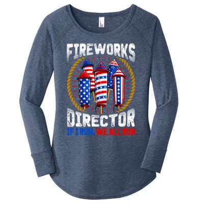 Firework Director Technician I Run You Run 4th Of July Gift Women's Perfect Tri Tunic Long Sleeve Shirt