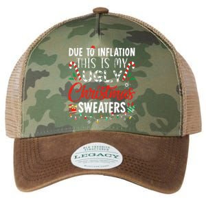 Funny Due To Inflation This Is My Ugly Christmas Sweaters  Legacy Tie Dye Trucker Hat