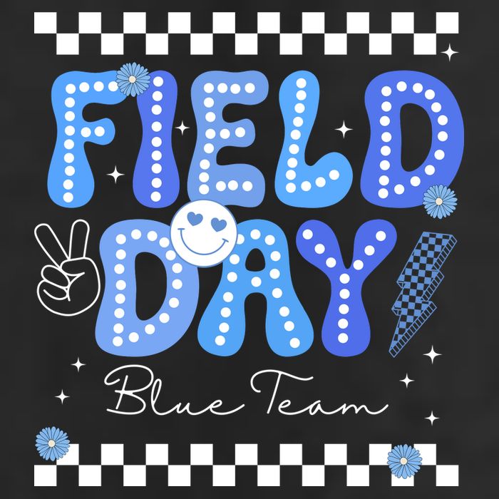 Field Day Trip Blue Team Color Game Competition Trucker Hat
