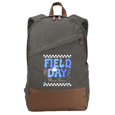 Field Day Trip Blue Team Color Game Competition Cotton Canvas Backpack
