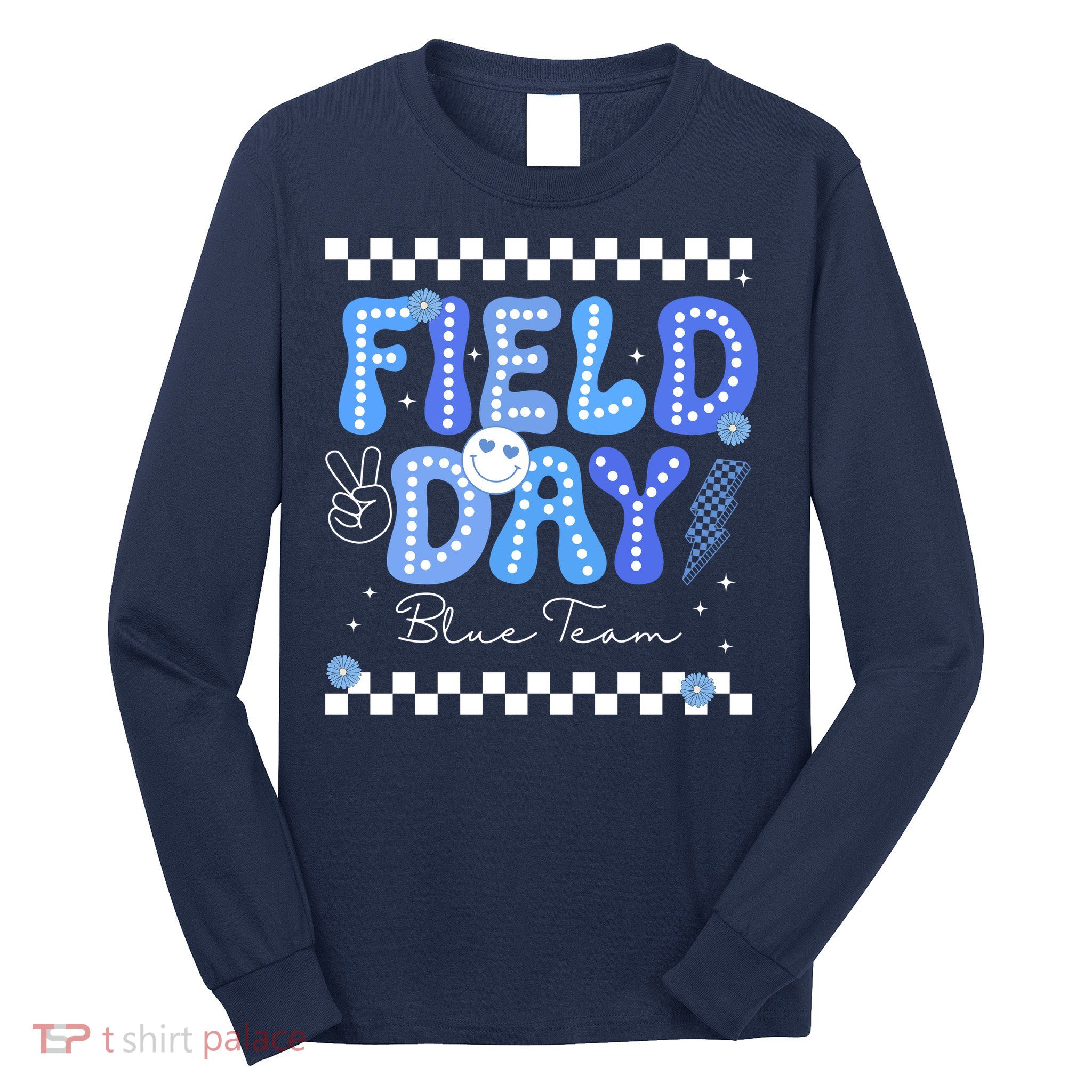 Field Day Trip Blue Team Color Game Competition Long Sleeve Shirt