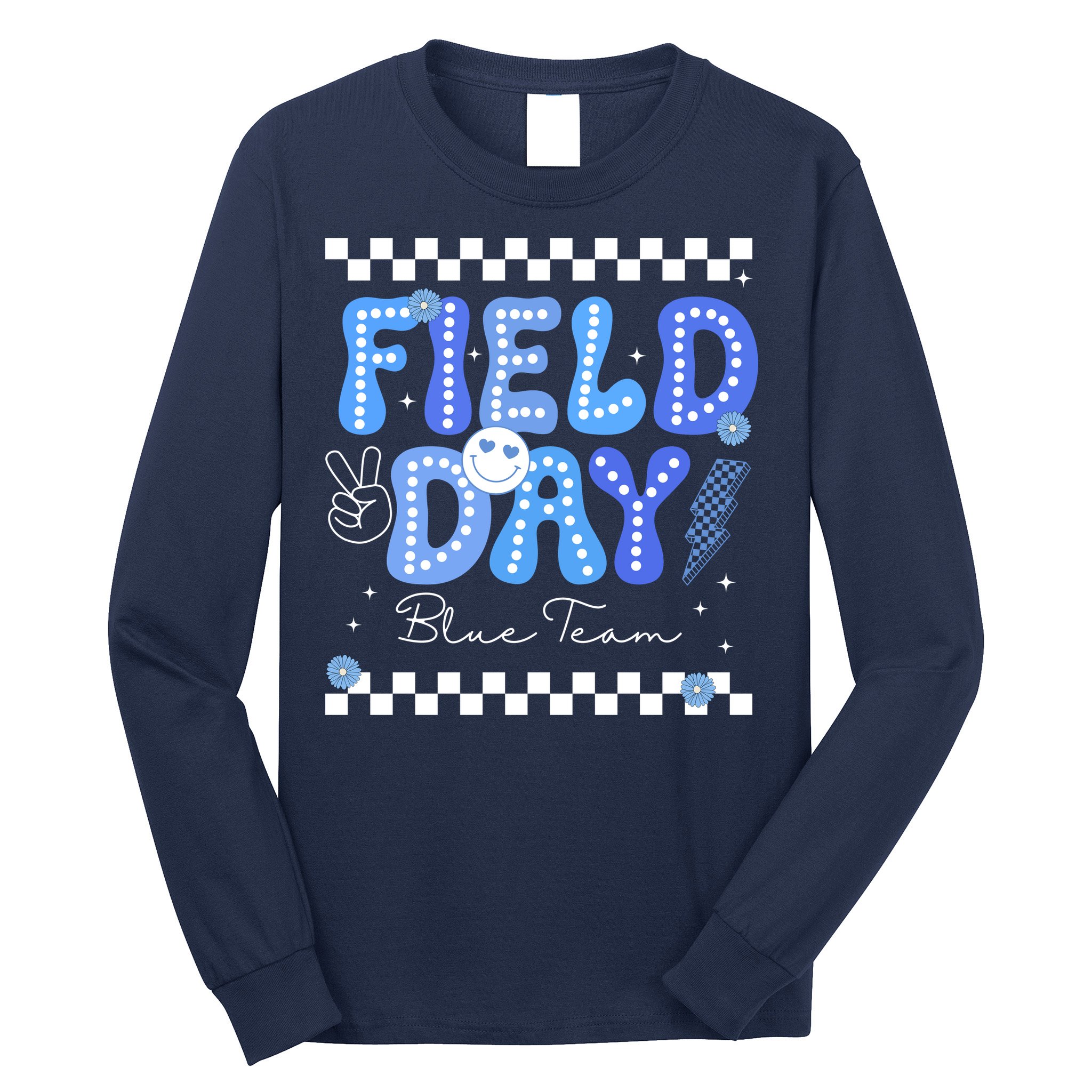 Field Day Trip Blue Team Color Game Competition Long Sleeve Shirt