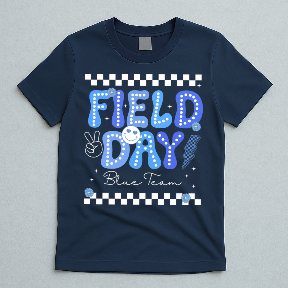 Field Day Trip Blue Team Color Game Competition T-Shirt