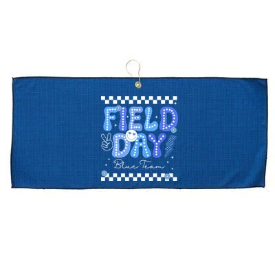 Field Day Trip Blue Team Color Game Competition Large Microfiber Waffle Golf Towel