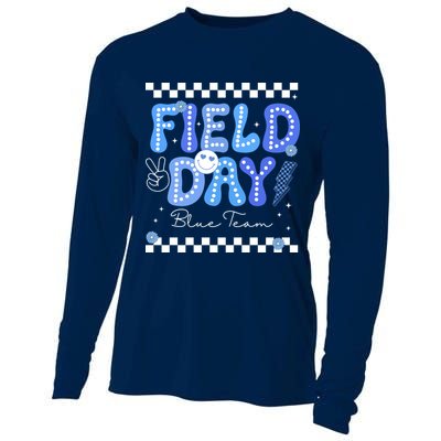 Field Day Trip Blue Team Color Game Competition Cooling Performance Long Sleeve Crew