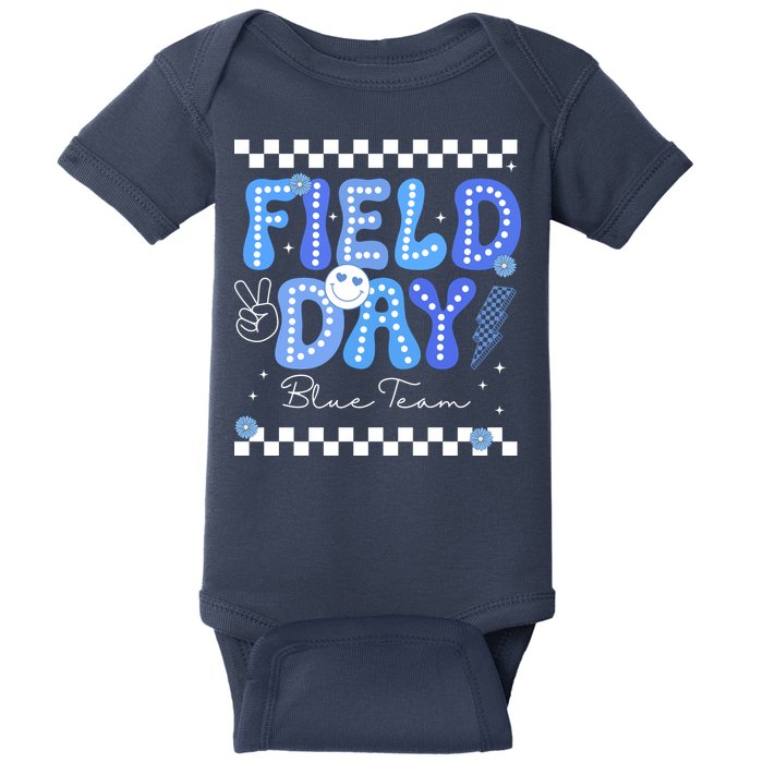 Field Day Trip Blue Team Color Game Competition Baby Bodysuit