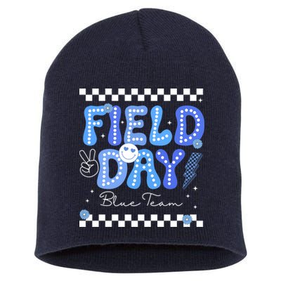 Field Day Trip Blue Team Color Game Competition Short Acrylic Beanie