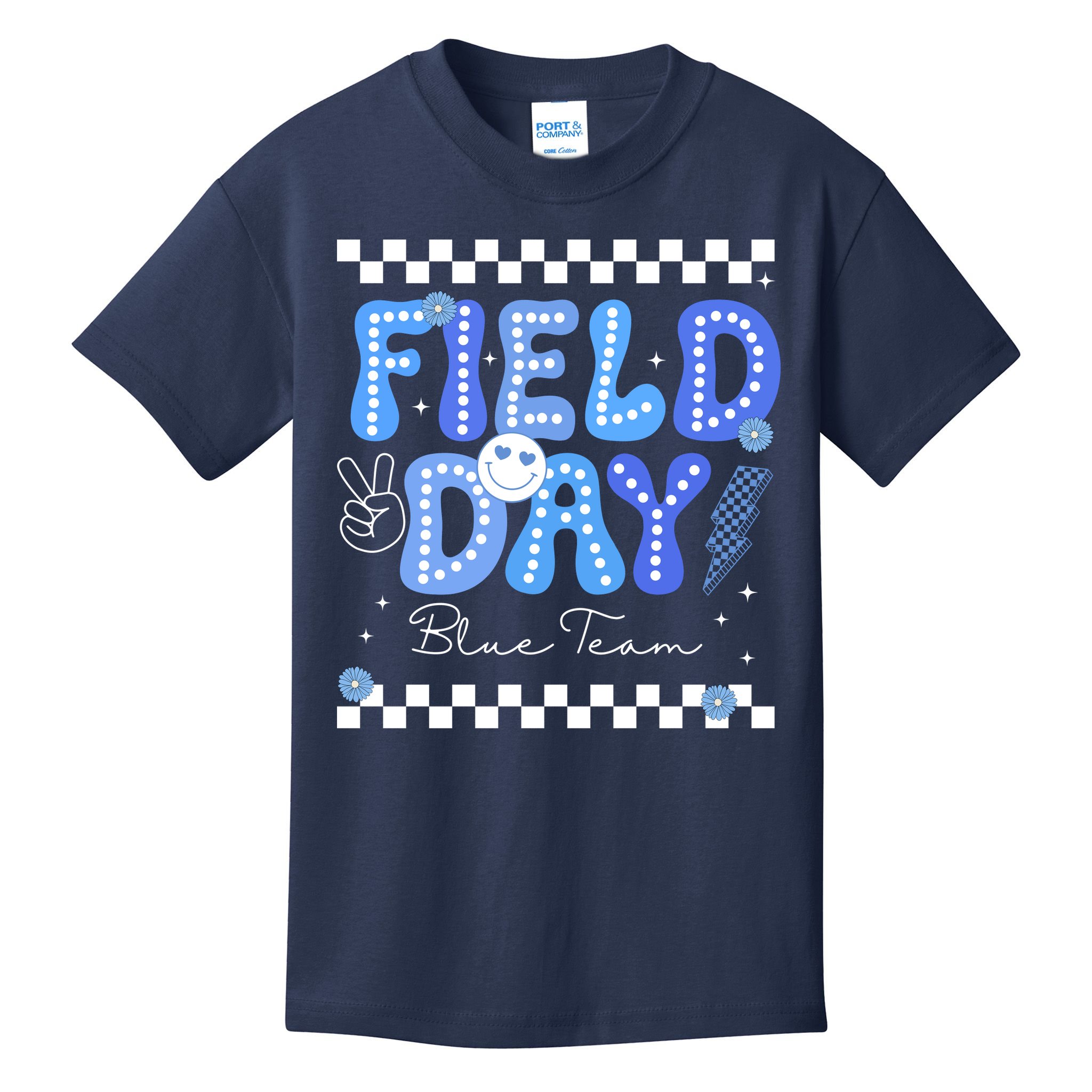 Field Day Trip Blue Team Color Game Competition Kids T-Shirt