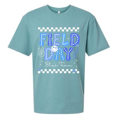 Field Day Trip Blue Team Color Game Competition Sueded Cloud Jersey T-Shirt