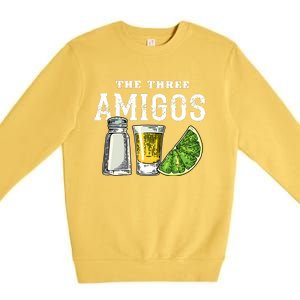 Funny Drinking The Three Amigos Cinco De Mayo Premium Crewneck Sweatshirt