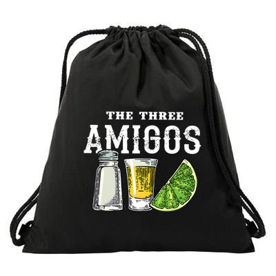 Funny Drinking The Three Amigos Cinco De Mayo Drawstring Bag